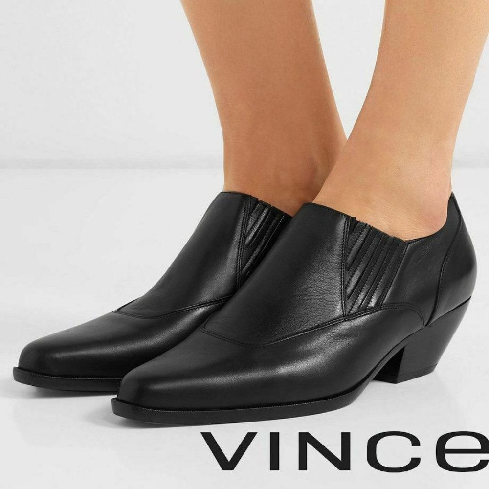 NWOT - Vince Pointed Toe Heel Bootie Eagan Ankle Boot Black